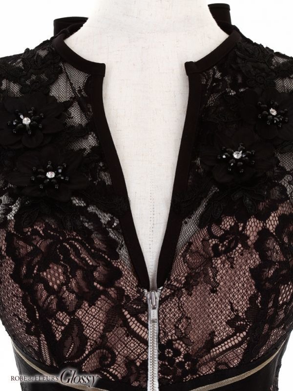 画像14: XS-Lサイズあり【Glossy/グロッシー】ボレロ着脱可能/ ローベルトデザイン/ プリーツ/ ミニドレス/ キャバドレス[OF08]