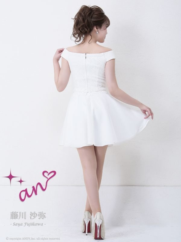 画像10: 【an/アン】リアルフラワー / オフショル/ セットアップ/ フレア/キャバドレス[OF05]