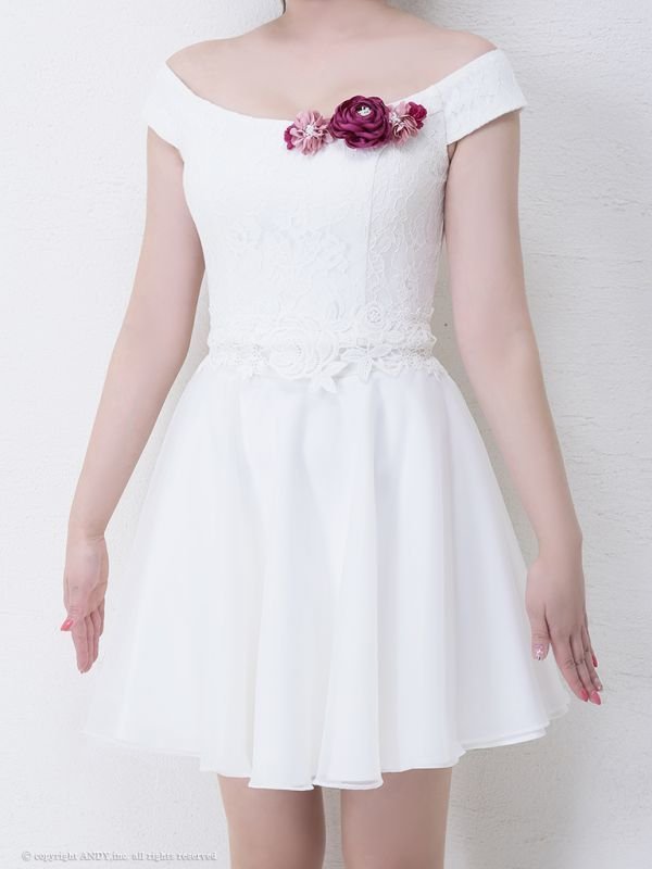 画像13: 【an/アン】リアルフラワー / オフショル/ セットアップ/ フレア/キャバドレス[OF05]