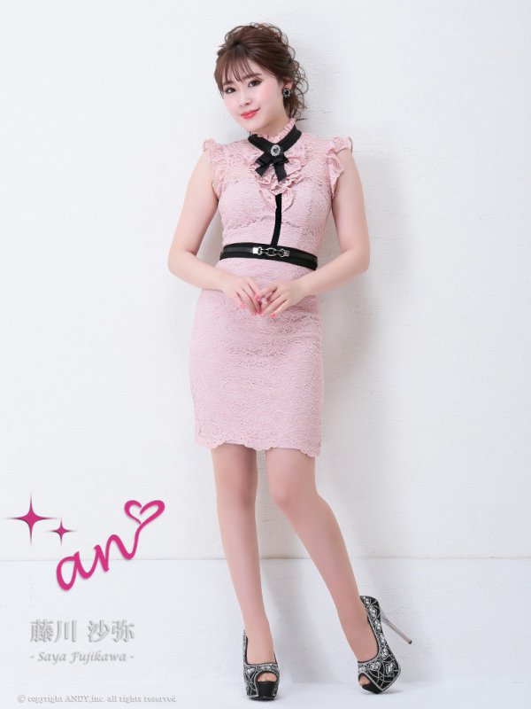 画像2: 【an_selection_Vol.18掲載商品】総レース/ チョーカー/ フリル/ キャバドレス[OF05]