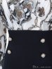 画像8: 訳あり商品☆ボタン取れ☆【DEA.by ROBE de FLEURS/ディアバイローブドフルール】スカーフモチーフ/ ロングスリーブ/ 異素材切り替え/ タイトミニ/ミニドレス /キャバドレス[OF2]