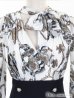 画像6: 訳あり商品☆ボタン取れ☆【DEA.by ROBE de FLEURS/ディアバイローブドフルール】スカーフモチーフ/ ロングスリーブ/ 異素材切り替え/ タイトミニ/ミニドレス /キャバドレス[OF2]