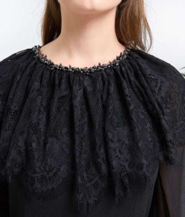 画像11: 【ERUKEI エルケイ】ショルダーレース/首元ビジュー/ミニドレス /キャバドレス[OF2]
