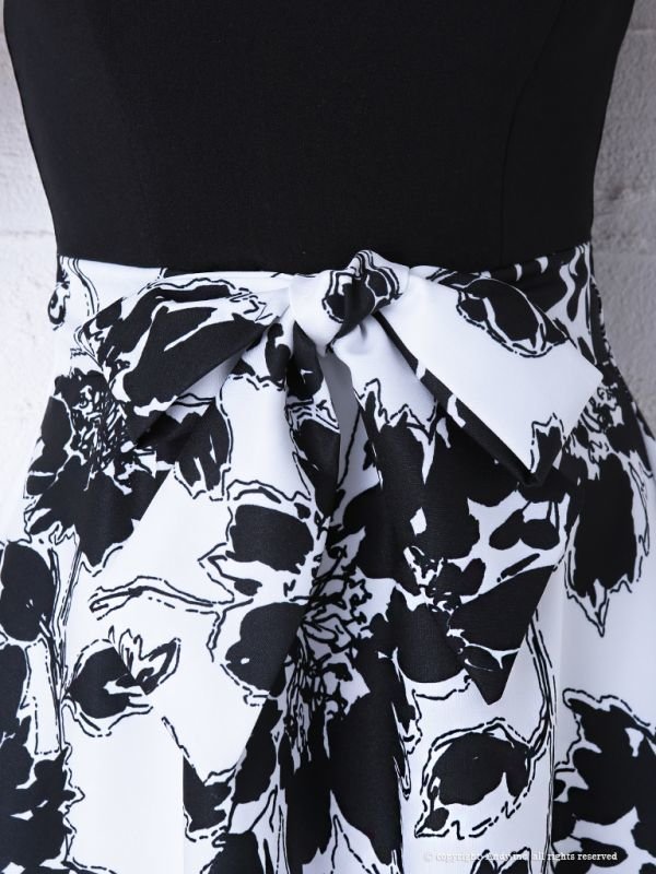 画像6: 【ANDY】フラワープリント/ オフショル/ モノトーンカラー/ フレアミニ/ キャバドレス[OF05]