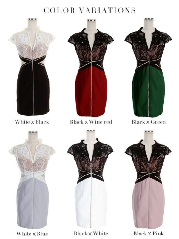 画像17: XS-Lサイズあり【Glossy/グロッシー】ボレロ着脱可能/ ローベルトデザイン/ プリーツ/ ミニドレス/ キャバドレス[OF08]