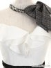 画像5: 訳あり商品☆刺繍ほつれ☆【ROBE de FLEURS/ローブドフルール】 リボンネック/ オフショルダー/ 切替/ レーススリーブ/ タイト/ キャバドレス[OF2] (5)