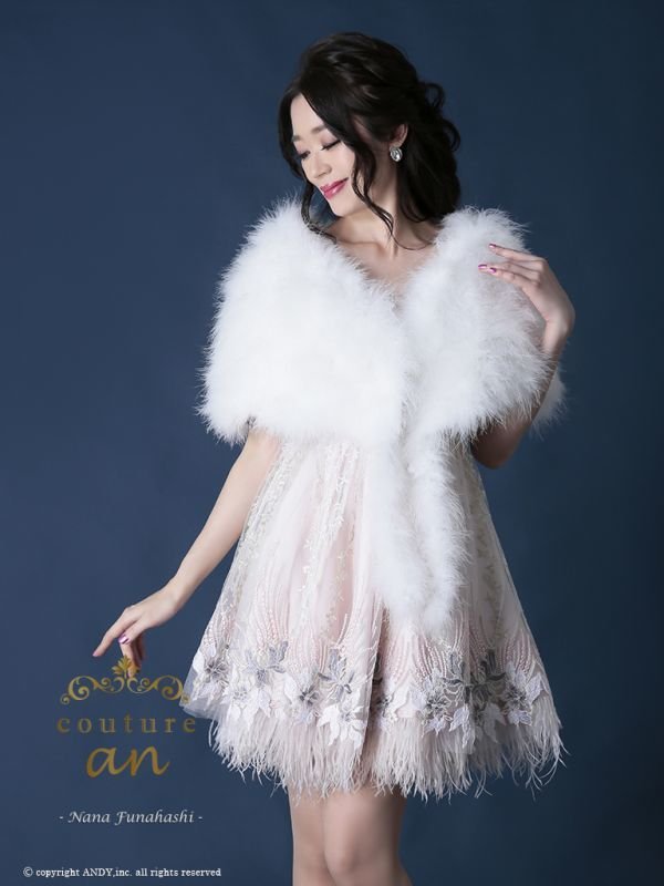 画像1: 【KANSAI COLLECTION 2019 A/W　出展商品】【couture an】マラボー/ファー/ショール[OF05]