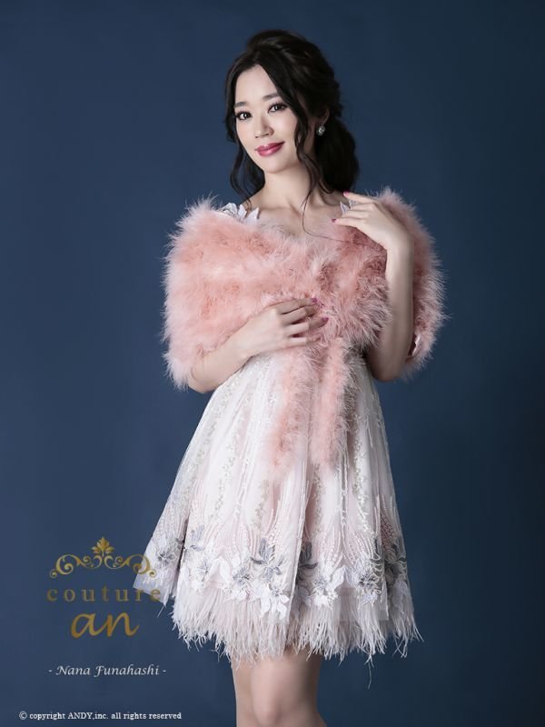 画像1: 【KANSAI COLLECTION 2019 A/W　出展商品】【couture an】マラボー/ファー/ショール[OF05]