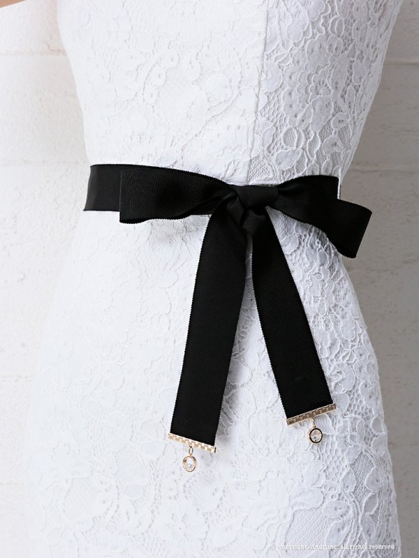 画像6: 【ANDY/アンディ】ファー付き/ 総レース/ ウェストリボン/ タイト/ ミニドレス/ キャバドレス[OF05]