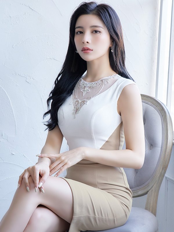 画像8: XLサイズあり【Alice/アリス】バイカラー/ ベルト/ 膝丈/ タイト/ ミディアム丈/ミニドレス/ キャバドレス【HC03】