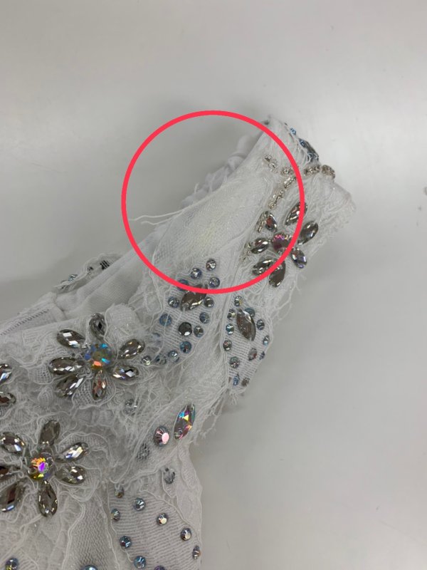 画像7: 訳あり商品☆生地不良☆【Lip line/リップライン】フルレースxビジュー/オフショル/タイト/ミニドレス /キャバドレス[HC03]