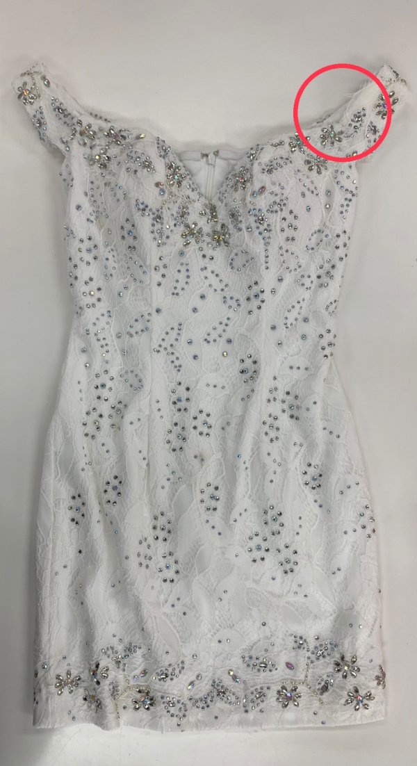 画像6: 訳あり商品☆生地不良☆【Lip line/リップライン】フルレースxビジュー/オフショル/タイト/ミニドレス /キャバドレス[HC03]