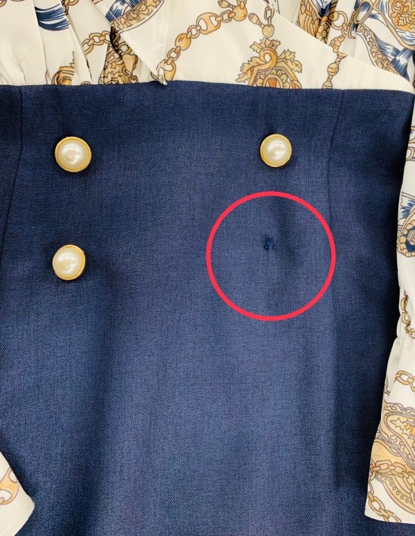 画像12: 訳あり商品☆ボタン取れ☆【DEA./ディア】スカーフモチーフ/ ロングスリーブ/ 異素材切り替え/ タイトミニ/ミニドレス /キャバドレス[OF2]