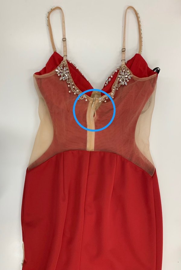 画像3: 訳あり商品☆破れあり☆【ANGEL R/エンジェルアール】バストビジュー/ レース/ バックシースルー/ タイト/ ミニドレス/ キャバドレス[OF2]