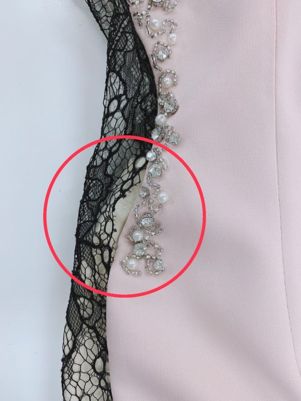 画像11: 訳あり商品☆レース破れ☆【Kylie/カイリー】ワンカラー/ サイドシアー/ ビジュー/ タイト/ ミニドレス/ キャバドレス【HC03】