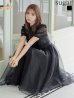 画像10: Lサイズあり【DEA. by ROBE de FLEURS/ディアバイローブドフルール】チュールxレースブラウスセット/ パフスリーブ/ キャミソール/ フレア/ ミモレ丈/ ワンピース/ キャバドレス[OF2]