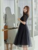 画像21: Lサイズあり【DEA. by ROBE de FLEURS/ディアバイローブドフルール】チュールxレースブラウスセット/ パフスリーブ/ キャミソール/ フレア/ ミモレ丈/ ワンピース/ キャバドレス[OF2]