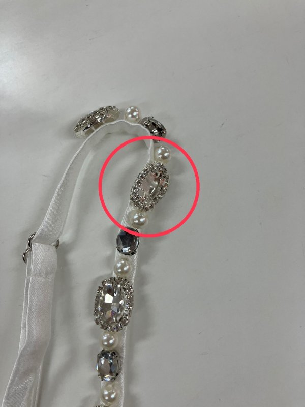 画像7: 訳あり商品☆左肩ビジュー外れ箇所あり☆【ROBE de FLEURS/ローブドフルール】スプリングツイード/ ビジュー/ パール/ セットアップ/ フレア/ ミニドレス/ キャバドレス[OF2]