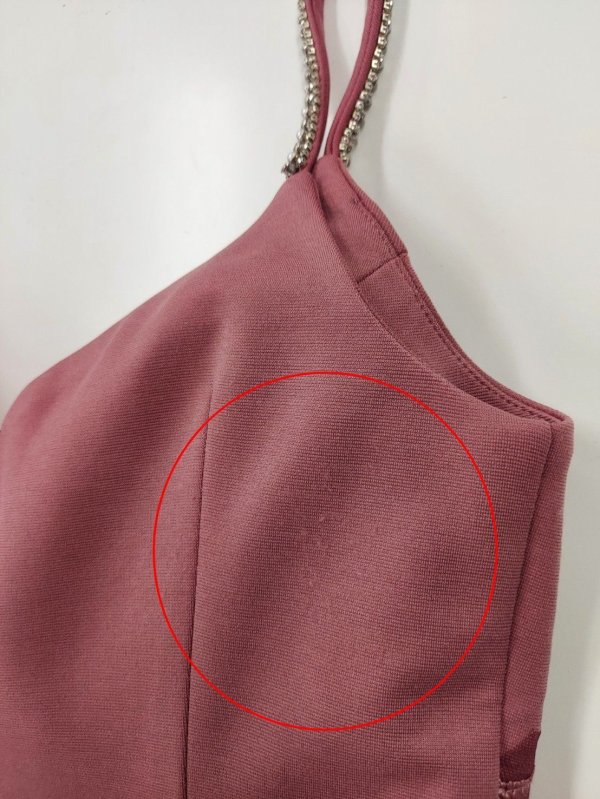 画像6: 訳あり商品☆背面毛羽立ちあり☆【Glossy/グロッシー】ウエストシースルーレース/ ストレッチ/ ビジュー/ キャミソール/ タイト/ ミニドレス/ キャバドレス[OF2]