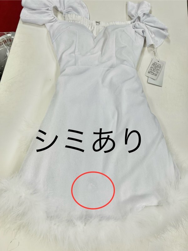 画像4: 【訳あり商品】※※ホワイト：スカートにシミあり//レッド：ポンチョ無し※※【sugar nine サンタコス 5点セット】【S-XLサイズ/3カラー】ポンチョ付きフレアサンタコスプレ[OF03]BBB-SS046YN