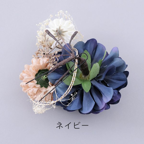 画像3: 【浴衣小物】3連フラワーコサージュ【1カラー】[YMT]