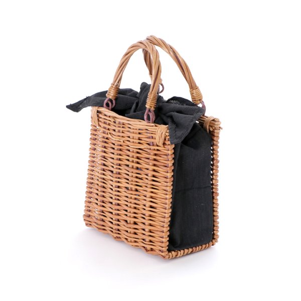 画像7: ラタン編み長方形カゴバッグ[YMT]