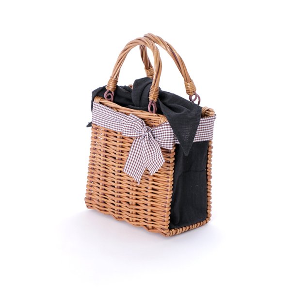 画像4: ラタン編み長方形カゴバッグ[YMT]