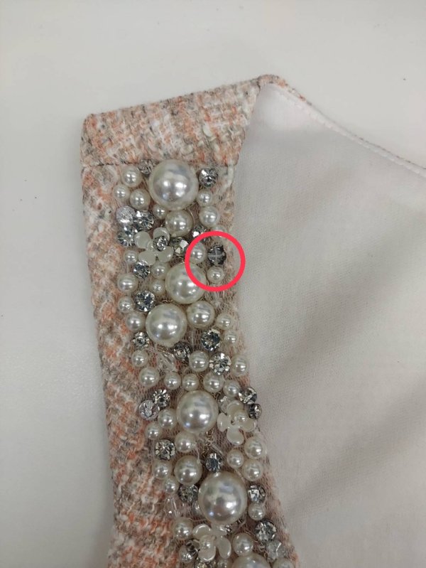 画像10: 訳あり商品☆一部ビジュー取れ☆【ANGEL R/エンジェルアール】チェックツイード/ バストパールビジュー/ フロントボタン/ フレア/ ミニドレス/ キャバドレス[OF2]