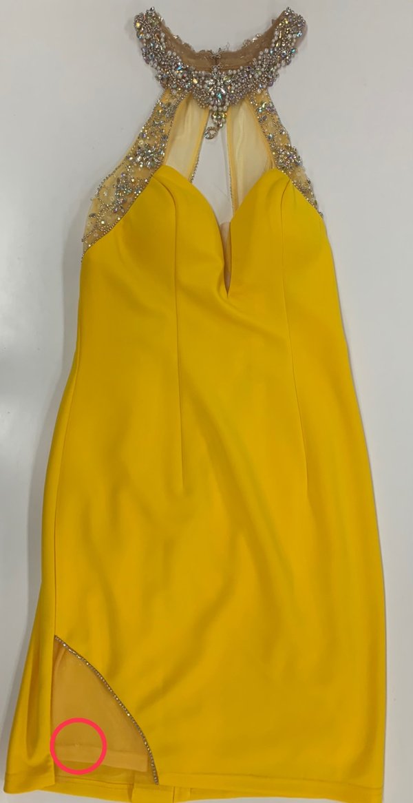 画像10: 訳あり商品☆汚れあり☆XSサイズあり【ANGEL R/エンジェルアール】アメスリ/ ホルターネック/ デコルテパールビジュー/ バックシースルーレース/ タイト/ ミニドレス/ キャバドレス[OF2]