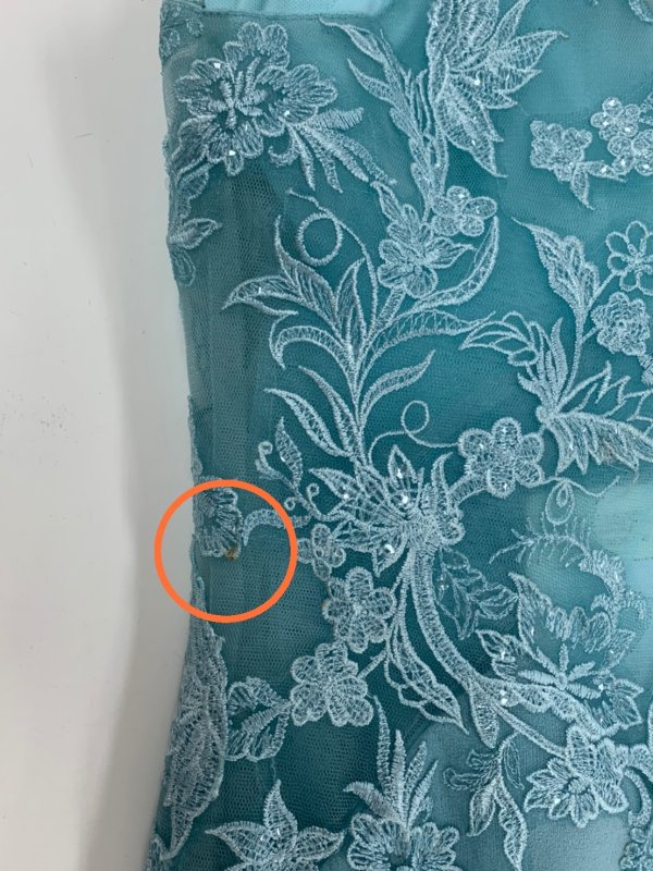 画像11: 訳あり商品☆一部汚れあり☆【Lip line/リップライン】ワンカラー/ フラワー刺繍/ サイドシアー/ ノースリーブ/ ストレッチ/ タイト/ ロングドレス/ キャバドレス long[HC03]