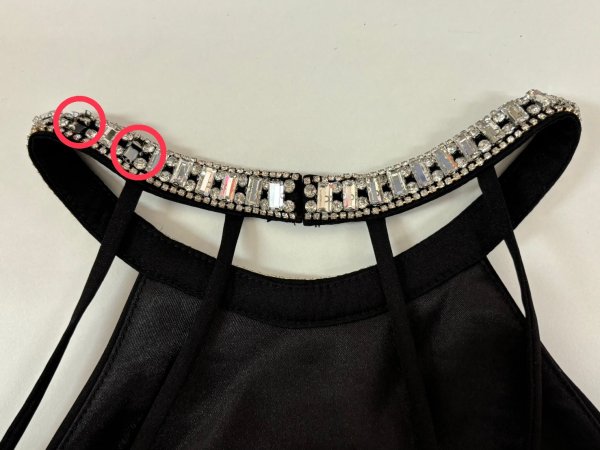 画像5: 訳あり商品☆ビジュー取れ☆Lサイズあり【DEA./ディア】ビジュー/ ワンカラー/ ホルターネック/ リボン/ フレア/ ロング丈/ ロングドレス/ キャバドレス[OF2]