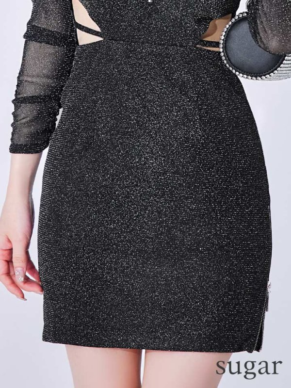 ブラック モデル：ゆめ　身長：160cm　着用サイズ：Sサイズ