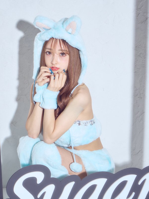 画像1: 【即日発送】【ハロウィン】パステルもこもこバニー【コスプレ7点セット】【フリーサイズ/6カラー】[OF03/OF04]