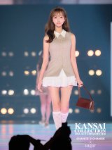 【かれん/関西コレクション着用】XSサイズあり【ROBE de FLEURS/ローブドフルール】ラメ/ フランネル/ 襟付き/ レース/ セットアップ/ ミニドレス/ キャバドレス[OF08]