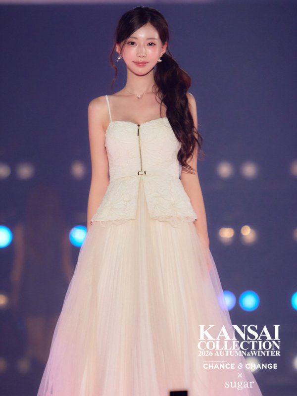 画像3: 【イ・テイ/関西コレクション着用】XSサイズあり【DEA./ディア】フラワー/ レース/ ペプラム/ チュール/ ミディアムドレス/ キャバドレス long[OF08]