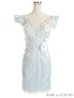 画像7: 【ROBE de FLEURS/ローブドフルール】サイドレース切替/ フラワー刺繍レース/ タイトミニ/ ミニドレス/ キャバドレス[OF2]