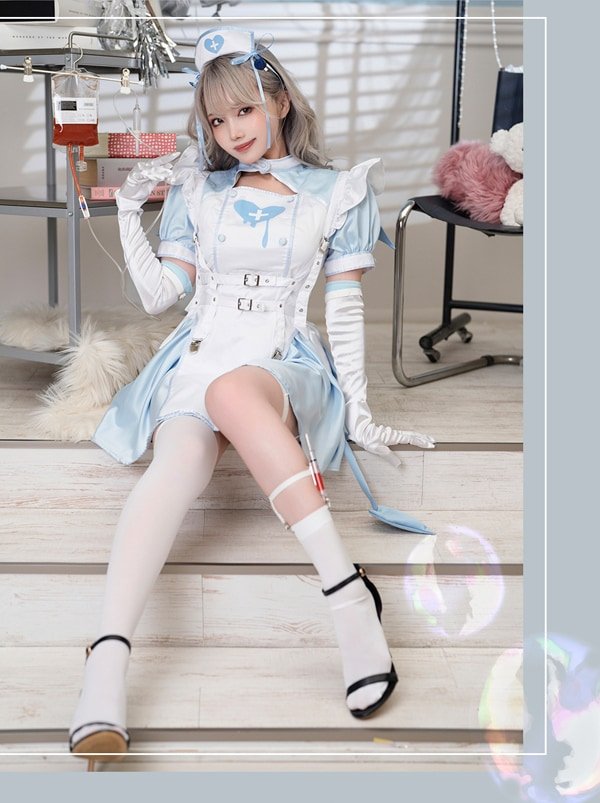 画像10: 【即日発送】デビルハーネスナース【マリームーン】【ハロウィンコスプレ9点セット】【フリーサイズ/2カラー】[HC03]