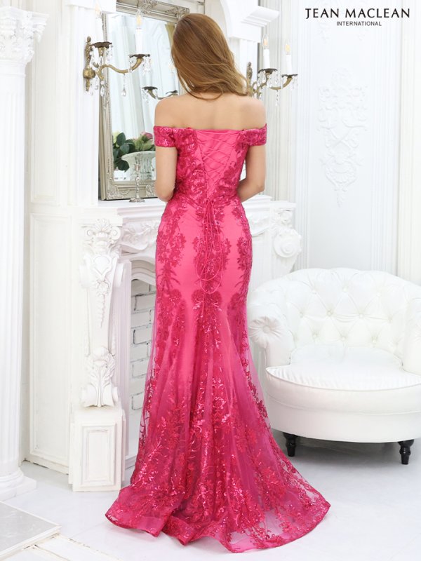 画像5: 【JEAN MACLEAN/ジャンマクレーン】マーメイド/ オフショル/ スパンコール刺繍/ チュール/ ロング/ キャバドレス long[OF2A]