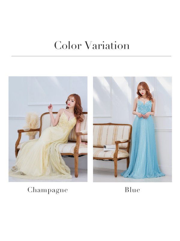 画像17: Lサイズあり【JEAN MACLEAN/ジャンマクレーン】ワンカラー/ Aライン/ フレア/ ラメ/ ビジュー/ ロング/ キャバドレス long[OF2A]