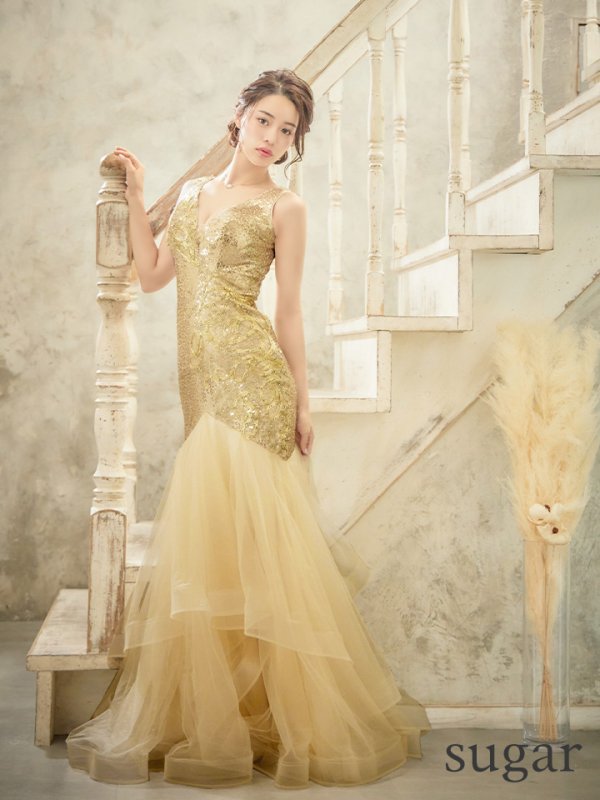 画像7: Lサイズあり【JEAN MACLEAN/ジャンマクレーン】マーメイド/ スパンコール/ ネットレース/ シアー/ ビジュー/ スピンドル/ チュール/ ロングドレス/ キャバドレス long[OF2A]