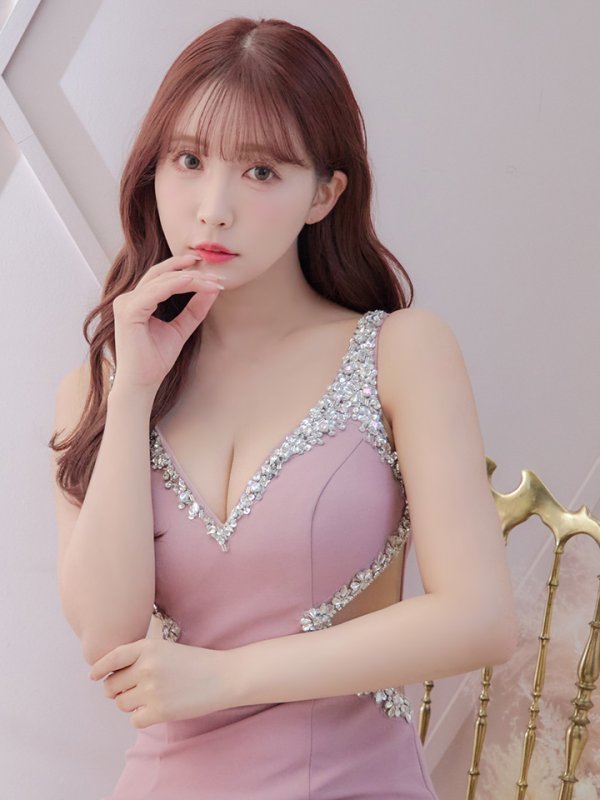 画像22: sugarオリジナルカラー・XSサイズあり【IRMA/イルマ】ワンカラー/ ビジュー/ ノースリーブ/ シアー/ストレッチ/ タイト/ ミニドレス【HC02】