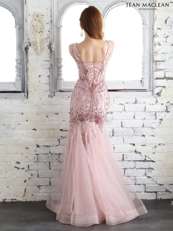 画像4: Lサイズあり【JEAN MACLEAN/ジャンマクレーン】マーメイド/ スパンコール刺繍/ ノースリ/ スピンドル/ ロングドレス/ キャバドレスlong[OF2A]