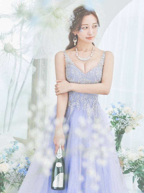 画像10: 【関西コレクション着用】Lサイズあり【JEAN MACLEAN/ジャンマクレーン】フラワー刺繍/ ラメ/ ネットレース/ スピンドル/ プリンセス/ ロングドレス/ キャバドレスlong[OF2A]