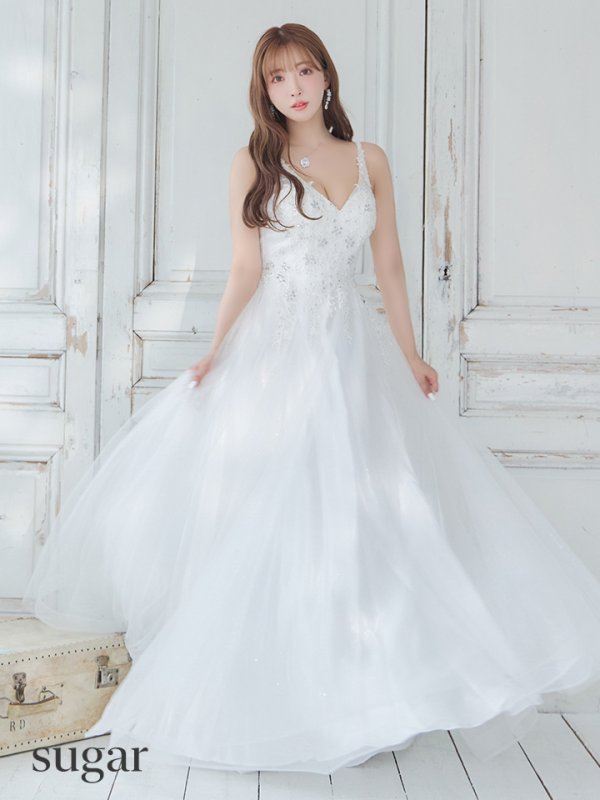 画像17: Lサイズあり【JEAN MACLEAN/ジャンマクレーン】フラワー刺繍/ ラメ/ ネットレース/ スピンドル/ プリンセス/ ロングドレス/ キャバドレスlong[OF2A]