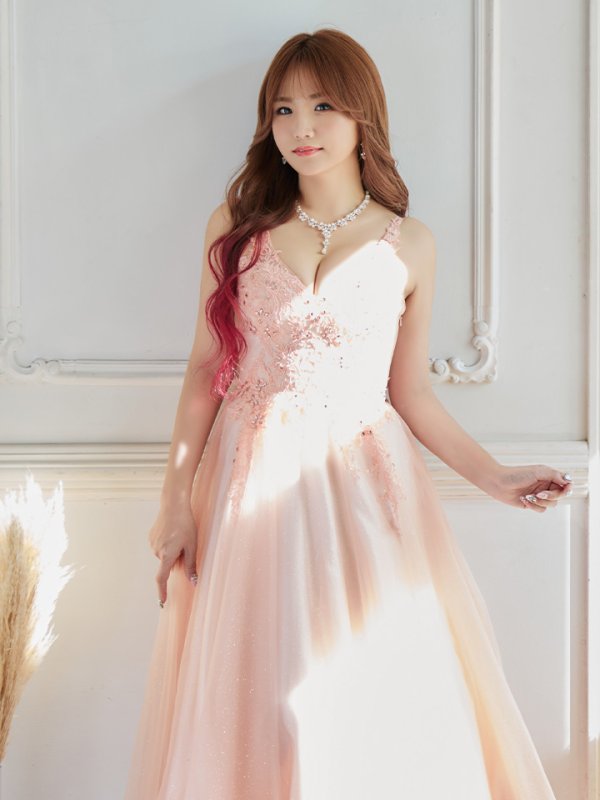 画像4: Lサイズあり【JEAN MACLEAN/ジャンマクレーン】フラワー刺繍/ ラメ/ ネットレース/ スピンドル/ プリンセス/ ロングドレス/ キャバドレスlong[OF2A]