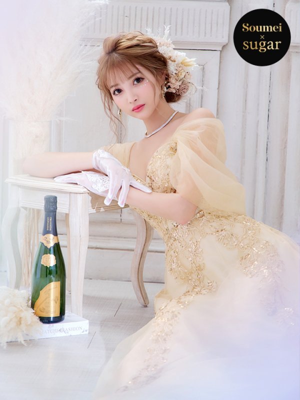 画像4: 【秋元帆華 / 関西コレクション着用】Lサイズあり【JEAN MACLEAN/ジャンマクレーン】オフショル/ スパンコール刺繍/ ワンカラー/ スピンドル/ プリンセス/ ロングドレス/ キャバドレス long[OF2A]