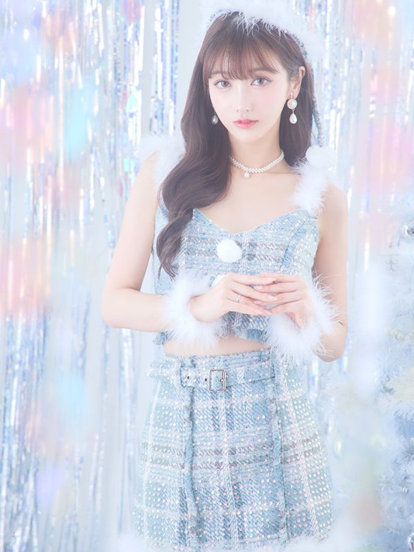 画像10: 【即日発送】【サンタコス 5点セット】【XS-Mサイズ/1カラー】セットアップツイードサンタコスプレ[YMT]