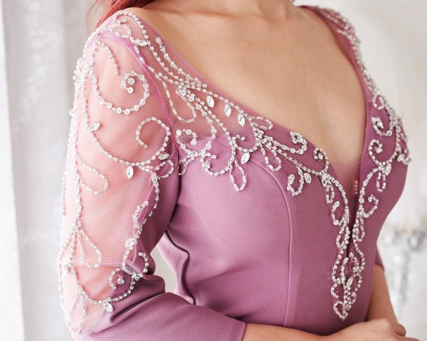 画像18: 【Alice/アリス】 シアーレース/ Vネック/ ワンカラー/ 七分袖/ 袖あり/ タイト/ キャバドレス【HC03】