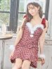 画像29: SALE!【サンタコス 4点セット】【S-Lサイズ/2カラー】ショルダーリボン千鳥タイトサンタコスプレ[YMT]