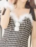 画像20: SALE!【サンタコス 4点セット】【S-Lサイズ/2カラー】肩リボンブラック千鳥タイトサンタコスプレ[YMT]